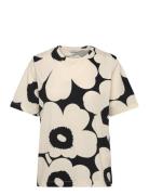 Tunnit Unikko Tops T-shirts & Tops Short-sleeved Black Marimekko