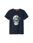Nkmlorne Ss Top Tops T-Kortærmet Skjorte Navy Name It