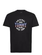 Tjm Reg Usa Circle Graph Ss Tee Tops T-Kortærmet Skjorte Black Tommy J...