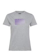 Tjw Reg Gradient Flag Ss Tops T-shirts & Tops Short-sleeved Grey Tommy...