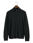 Extrafine Merino Wool Half Zip Tops Knitwear Half Zip Jumpers Black GA...