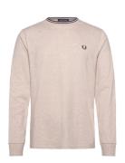 Ls Twin Tipped T-Shirt Tops T-Langærmet Skjorte Cream Fred Perry
