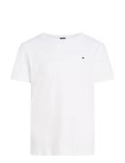 Boys Basic Cn Knit S/S Tops T-Kortærmet Skjorte White Tommy Hilfiger