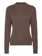 Co Cable Fine Gg C-Nk Ls Sweater Tops Knitwear Jumpers Cream Tommy Hil...