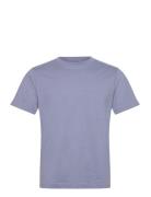 Short Boxy Heavyweight T-Shirt Tops T-Kortærmet Skjorte Blue Weekday