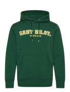 Graphic Sweat Hoodie Tops Sweatshirts & Hoodies Hoodies Green GANT