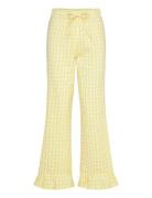 Gingham Seersucker Trousers Pyjamasbukser Hyggebukser Yellow Gina Tric...