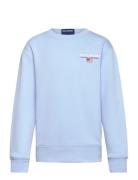 Graphic Fleece-Ls Cn-Kn-Sws Tops Sweatshirts & Hoodies Sweatshirts Blu...