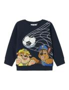 Nmmjaako Paw Sweat Unb Cplg Tops Sweatshirts & Hoodies Sweatshirts Nav...