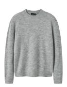 Nlmlodett Ls O-Neck Knit Tops Knitwear Pullovers Grey LMTD