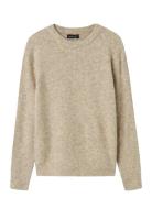 Nlmkleave Ls O-Neck Knit Noos Tops Knitwear Pullovers Beige LMTD