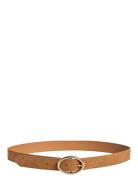 Pclaura Suede Jeans Belt Kca Bælte Brown Pieces