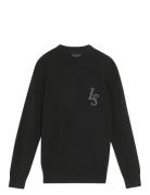 L&S Monogram Crew Neck Jumper Tops Sweatshirts & Hoodies Sweatshirts B...