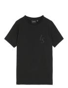 L&S Monogram T-Shirt Tops T-Kortærmet Skjorte Black Lyle & Scott