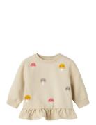Nbflamella Ls Sweat Unb Tops Sweatshirts & Hoodies Sweatshirts Beige N...