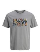 Jjgeplas Tee Ss Crew Neck Jnr Tops T-Kortærmet Skjorte Grey Jack & J S
