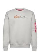 Alpha Label Sweater Tops Sweatshirts & Hoodies Hoodies White Alpha Ind...