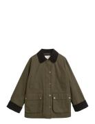Waxed Cotton Barn Jacket Outerwear Jackets Light-summer Jacket Khaki G...