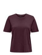 Onlonly S/S Tee Jrs Noos Tops T-shirts & Tops Short-sleeved Burgundy O...