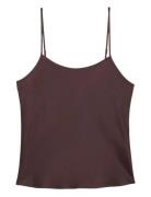 Corey Tops T-shirts & Tops Sleeveless Burgundy Reiss