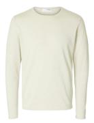 Slhrome Ls Knit Crew Neck Tops Knitwear Round Necks Cream Selected