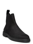 Slhtim Suede Chelsea Boot Støvlet Chelsea Boot Black Selected