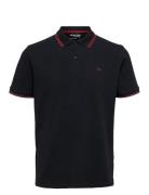 Slhdante Sport Ss Polo Noos Tops Polos Short-sleeved Black Selected