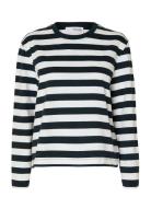 Slfessential Ls Striped Boxy Tee Noos Tops T-shirts & Tops Long-sleeve...