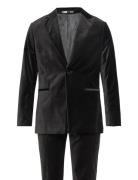 Slhslim-Hale Velvet Suit B Habit Black Selected
