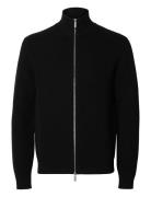 Slhdane Ls Knit Structure Full Zip Noos Tops Knitwear Full Zip Jumpers...