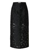 Slfpandora Hw Ankle Slit Skirt B Skirts Maxi Skirts Black Selected