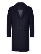 Slhjamie Coat Jkt Uldfrakke Frakke Navy Selected