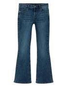 Nlfbli Dnm Lw S Flared Pant Noos Bottoms Jeans Bootcut Jeans Blue LMTD