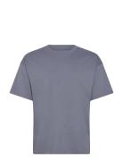 Great Boxy Heavyweight T-Shirt Tops T-Kortærmet Skjorte Blue Weekday