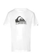 Ev Comp Logo Ss Youth Tops T-Kortærmet Skjorte White Quiksilver