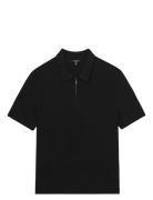 Regis Tops Polos Short-sleeved Black Reiss