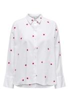 Onlnew Lina Grace Ls Emb Shirt Noos Wvn Tops Shirts Long-sleeved White...