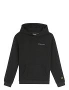Script Embroidered Hoodie Tops Sweatshirts & Hoodies Hoodies Black Lyl...