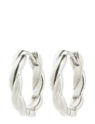 Declan Earrings Silver-Plated Accessories Jewellery Earrings Hoops Sil...