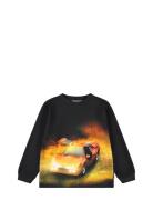 Rube Tops T-shirts Long-sleeved T-Skjorte Black Molo