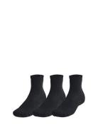 Unisex Ua Tc 3Pk Qtr Sport Women Sport Clothing Sport Socks Black Unde...