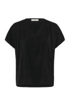 Adelineiw Top Tops Shirts Short-sleeved Black InWear