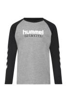Hmljr Logo T-Shirt L/S Sport T-shirts Long-sleeved T-Skjorte Grey Humm...