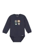 Body Ls Langærmet Body Navy Minymo