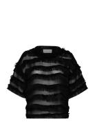 Lipona Tops Blouses Short-sleeved Black Munthe