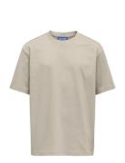 Osjfred Life Rlx Ss Tee Jrs Noos Tops T-Kortærmet Skjorte Beige ONLY &...