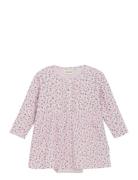 Dress Ls Aop Rib Dresses & Skirts Dresses Baby Dresses Long-sleeved Ba...