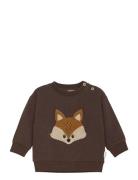 Sweatshirt Ls Tops Sweatshirts & Hoodies Sweatshirts Brown Minymo