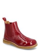 Booties - Flat - With Elastic Boots Støvler Red ANGULUS