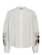 Mmmysa Popli Shirt Tops Shirts Long-sleeved White MOS MOSH